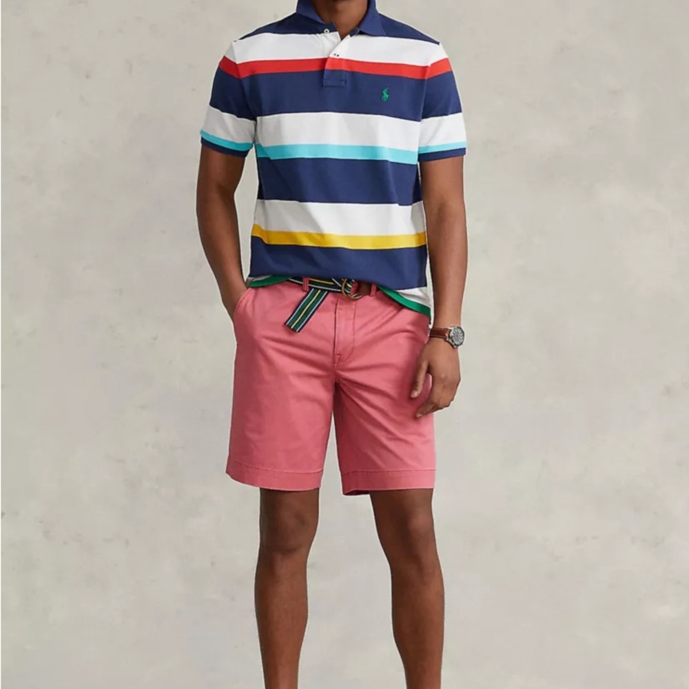 Polo Ralph Lauren Classic Fit Striped Mesh Polo Shirt - Picture 2 of 6